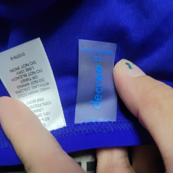Nwt Decree Blue Performance Swimwear - Picture 3 of 7
